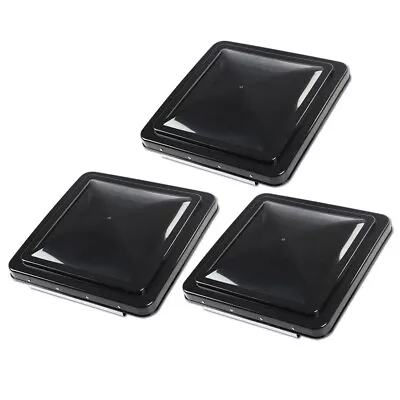 3 RV Roof Vent Cover Replacement Lid Motorhome Camper RV Trailer Black 14  X 14  • $27.99