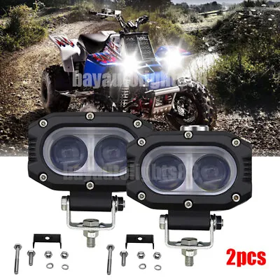 2pcs 4'' Inch LED Work Lights Front Bumper Headlights Combo Fit Yamaha Banshee • $32.88