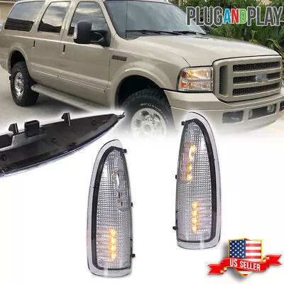 Clear Lens LED Side Mirror Signal Light Lamps For 03-07 Ford F250 F350 SuperDuty • $29.99