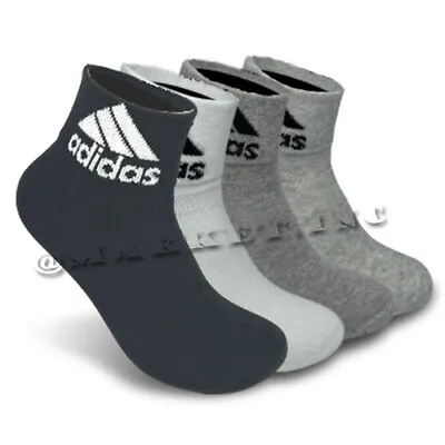 3/6 Pairs Adidas Mens Womens Ankle Trainer Socks Cotton GYM Sports Socks Lot • £16.99