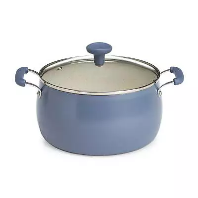 Clean Ceramic 5 Quart Non-Stick Aluminum Dutch Oven With Glass Lid Slate Blue • $26.46