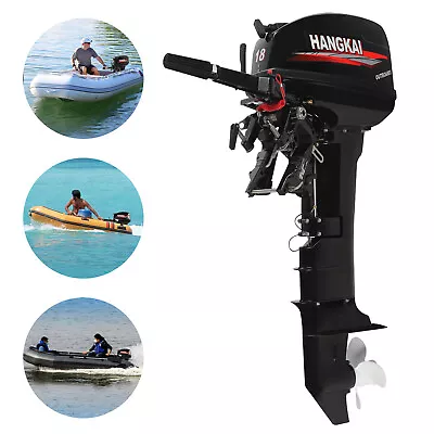 HANGKAI 2 Stroke Outboard Motor Boat Engine Water Cooled System Long Shaft 18 HP • $1580