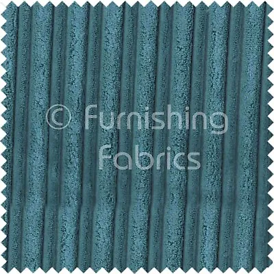 £9.99 • Buy Soft Velvet Jumbo Cord Upholstery Sofas Cushions Fabric Material New Plain Blue