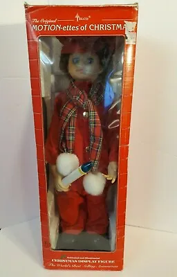 Vintage Telco Motion-ettes Of Christmas Display Figure Boy Caroler 24  With Box • $88.88