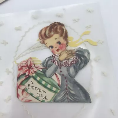 Lot: 9 Vtg 1940s Sugar N Spice Tiny Die Cut Foldout Cards Plastic Vellum Unused • $21.45