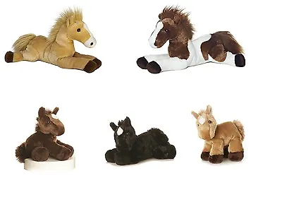 New Aurora Plush Flopsies Horse Cuddly Soft Foal Toy Pony Teddy  • £9.89