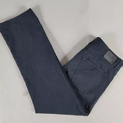 Hugo Boss Jeans Mens 37x31 Blue Maine Regular Fit Straight Leg Herringbone  • $39.88