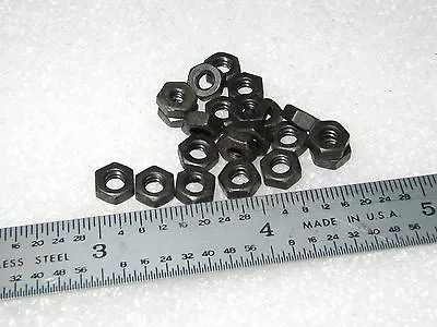 6-32 PLAIN 1/4  HEX (small Pattern) NUTS  BLACK OXIDE ALLOY STEEL  - 100 Pcs • $9.80