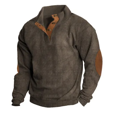 European Size Men's Outdoor Casual Stand Collar Long-sleeved Sweater • $38.99