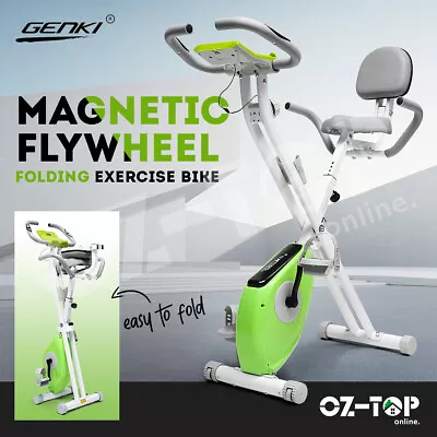 Folding Exercise Bike X Spin Upright Recumbent Stationary Indoor Cycling Trainer • $189.59