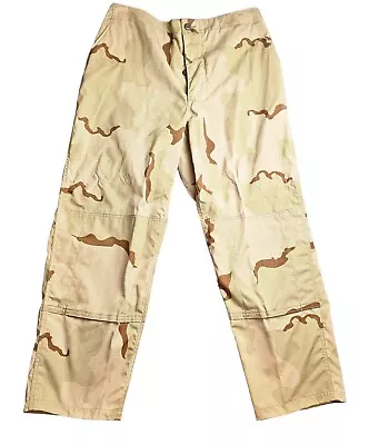 Vintage US Military Pants Mens Medium Regular Brown Desert Camo Cargo Pockets* • $17.59