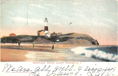 1907 Montauk Point Light House Montauk LI NY Post Card • $15