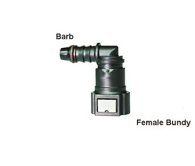Fitting Fuel Line Quick Connector 3/8” Barb To 3/8” Bundy Female Elbow 90 • $11.98