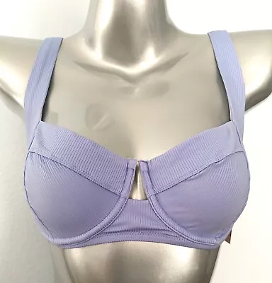 Victorias Secret Nwt Full Coverage Lavender Purple Rib Unlined  Bikini Swim Top • $22.99