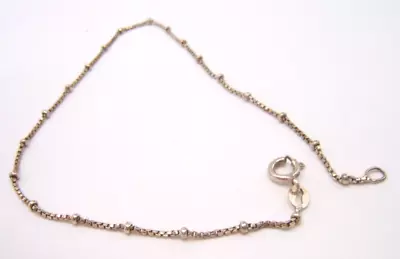 Vtg Sterling Silver Ankle Bracelet Chain 9 1/2” • $10