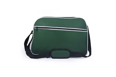 GREEN Retro Style Unisex Shoulder Bag Messenger Laptop School Bag Fast Post • £11.99