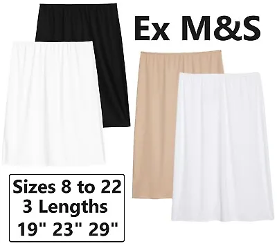 Ladies Waist Slips Ex M&s Sizes 8-22 Lengths 19  23  29  Half Slip Regular Fit • £6.99