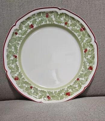 Villeroy & Boch Joy Noel Green Dinner Plate 10 1/2  Country Collection  Germany • $29.79