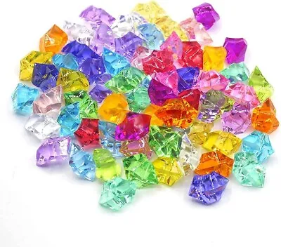 80 Pieces Large Multicolored Acrylic Gems Fake Crushed Ice Rocks • £4.99