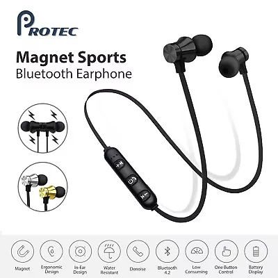 Sweatproof Wireless Bluetooth Earphones Headphones Sport Gym For IPhone IPad • $9.95