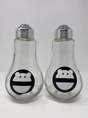 2x Mini Monster LIGHT BULB GLASS BOTTLE Jar + Screw On Top Cap • £38.60