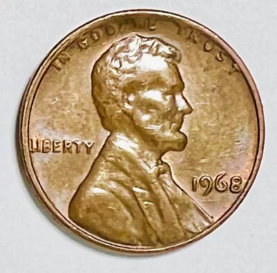 1968 Lincoln Obverse Memorial Reverse 1 Cent Circulated Coin 7554 • $1.99