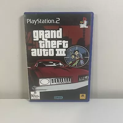 PS2 Sony PlayStation 2 GTA 3 Grand Theft Auto III Video Game PAL + Manual • $16