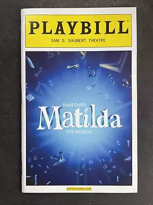Matilda The Musical 2013 Original Broadway Cast Playbill Shubert Theater • $19.99