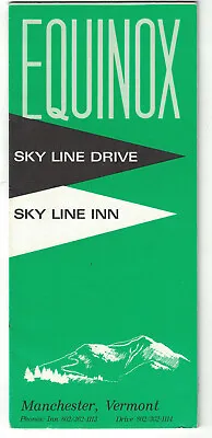Equinox Sky Line Drive Manchester Vermont Vintage Brochure Circa 1970s • $8