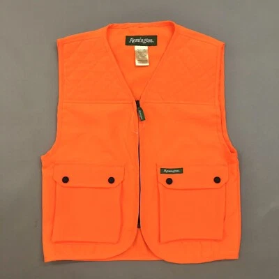 $22.94 • Buy Remington Youth 14/16 Blaze Orange Hunting Safety Zip Up Hunter Vest Pockets 🦌