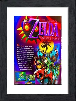 Vintage Framed Print Ad Wall Art 11x14 Nintendo Gameboy N64 Zelda Majoras Mask • £57.84