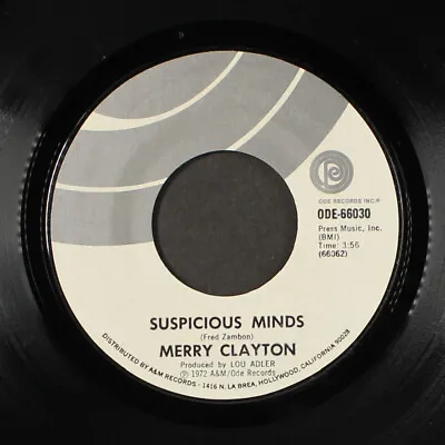 MERRY CLAYTON: Oh No Not My Baby / Suspicious Minds ODE 7  Single 45 RPM • $8