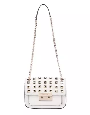 Michael Kors Sloan Leather Studded Crossbody Shoulder Bag Purse On Sale & Gift! • $59