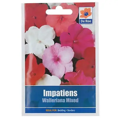 PACKET Of IMPATIENS Walleriana Mixed 115 FLOWER Garden SEEDS • £0.99