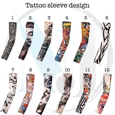 £1.99 • Buy Tattoo Sleeve 46 Designs Men Women Fake Temporary Tattoo Arm Warmer Sleeve