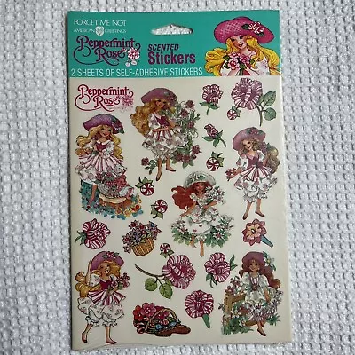 Vintage American Greetings Peppermint Rose Scented Stickers Sealed-2 Sheets • $24.98