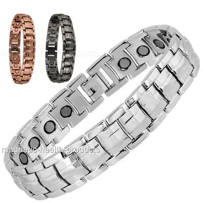 £11.49 • Buy Mens Magnetic Health Bracelet Carpal Tunnel Bangle Silver Arthritis Pain Relief