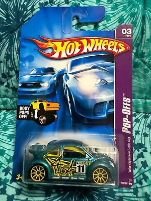 Hot Wheels 2007 #039/180 - Volkswagen New Beetle Cup - Teal Metallic/blk Interio • $2.99