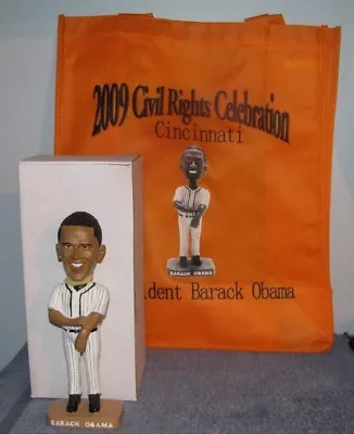 PRESIDENT BARACK OBAMA BOBBLEHEAD 2009 Civil Rights Celebration Black Trim +Bag  • $8.99