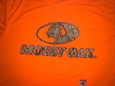 2XL Mossy Oak Orange Polyester Camo Tree Logo Shirt NWT (MO9) Visible Hunting • $10.98