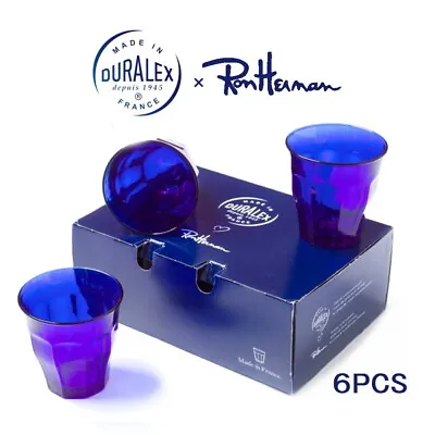 £12.99 • Buy Blue Drinking Glasses Picardie 250ml Tumblers Duralex Box Of 6 Ron Herman