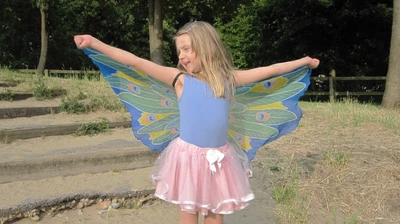 £6.75 • Buy Kids Fairy Butterfly Wings Costumes Girls Party Festival Fancy Dress Up 