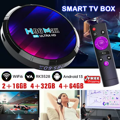 Upgraded H96 MAX Smart Android 13.0 TV Box Quad Core 8K HD Stream Player NEW AU • $54.69