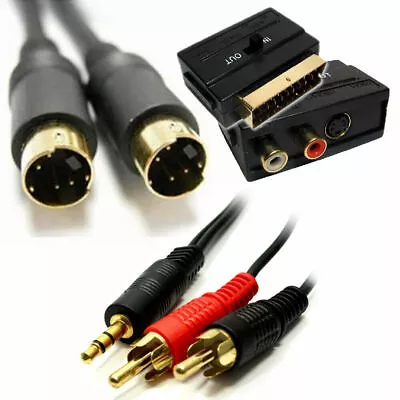 TV Out Kit SVHS & Audio Cables To Scart For Laptop PC To TV 15m • £10.73