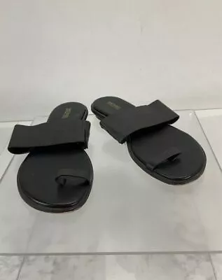 MICHAEL Michael Kors Black Leather Flat Sandals 9.5M • $22