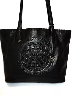 Brighton Ferrara Coll. Gabriella Black Medallion (missing Tassel)tote Purse $530 • £288.30