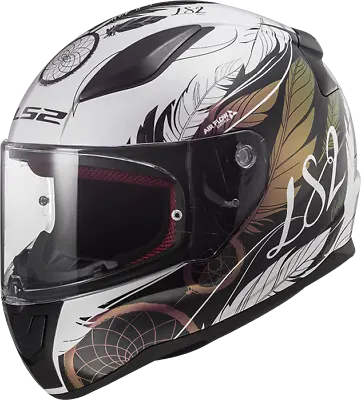 £69.99 • Buy Ls2 Ff353 Rapid Full Face Motorcycle Crash Helmet White Pink Iridescent Boho 