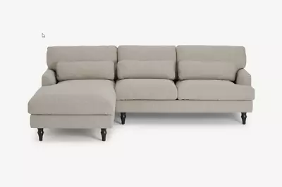 £800 • Buy MADE Tamyra Corner Sofa In Barley Weave Chaise End Design - 81 X 242 X 99/169 Cm