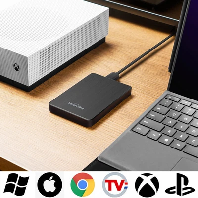 External Hard Drive 500GB 1TB USB Storage Device For Gaming Files Photos TVs • £26.99