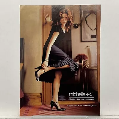 2002 Michelle K Shoes Print Ad Woman's Legs Ankles Feet In High Heels Vtg 2000s • $19.95